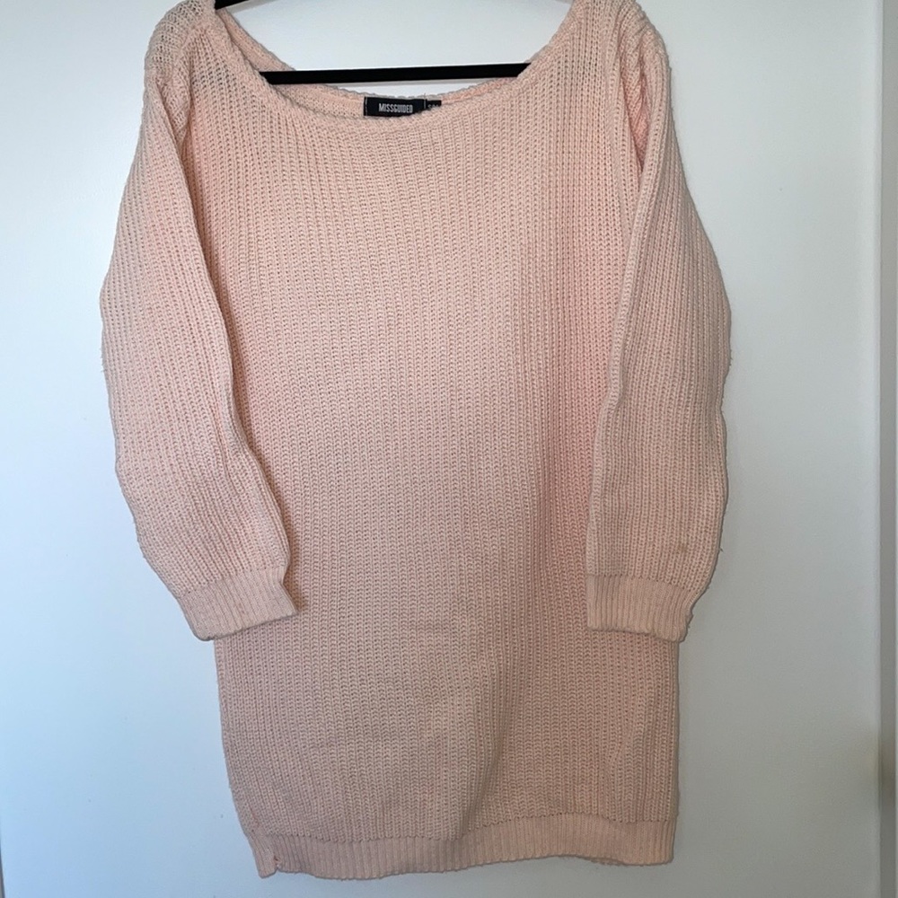 Missguided Off Shoulder Sweater Dress